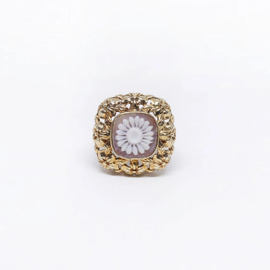 Anello Cammeo Italiano Cammeo Fiore