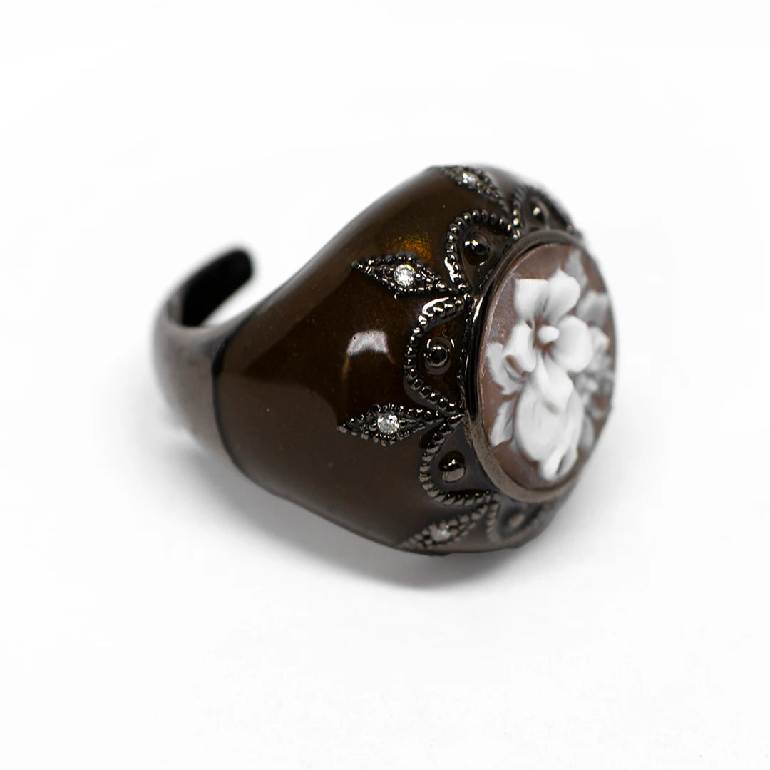 Anello Cameo Italiano Cammeo Fiori