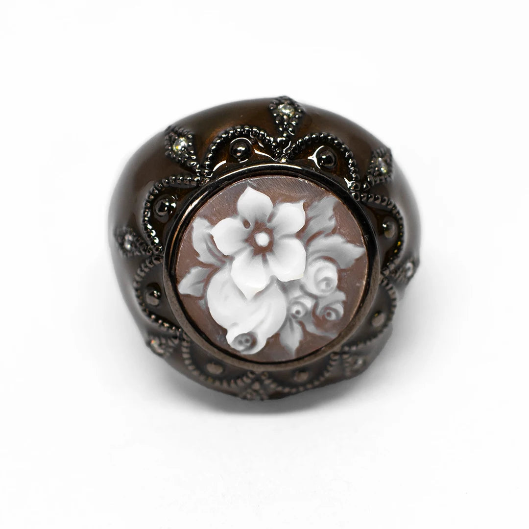 Anello Cameo Italiano Cammeo Fiori