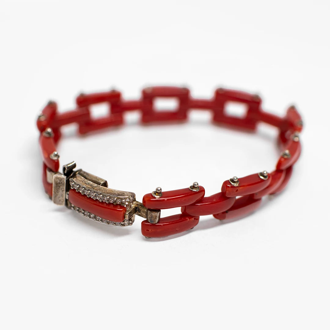 il_piccolo_museo-del-cammeo-Bracciale-Corallo-e-Zirconi