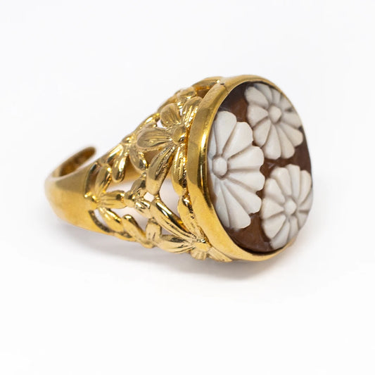 Anello Cameo Italiano Daisy Cammeo Margherite