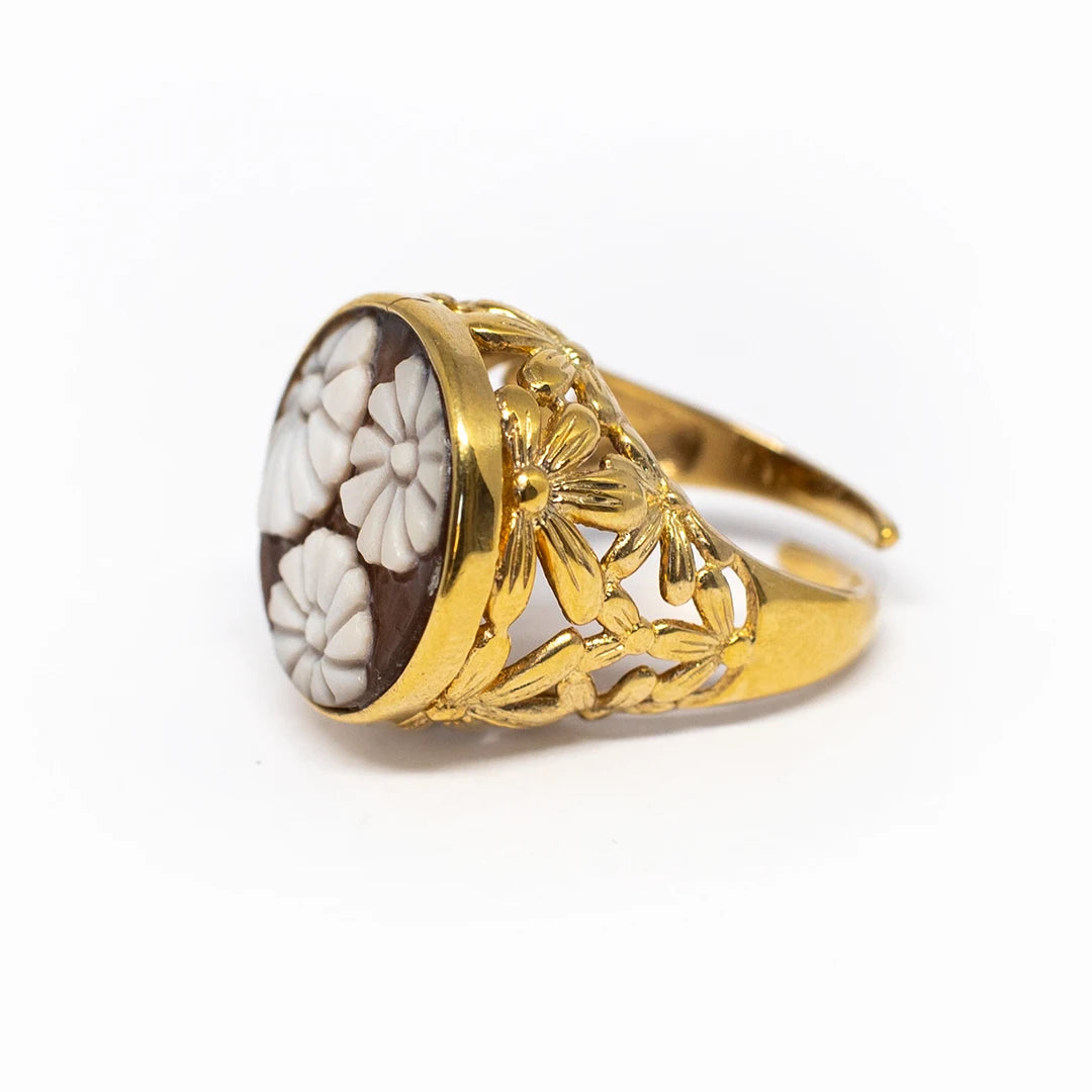 Anello Cameo Italiano Daisy Cammeo Margherite