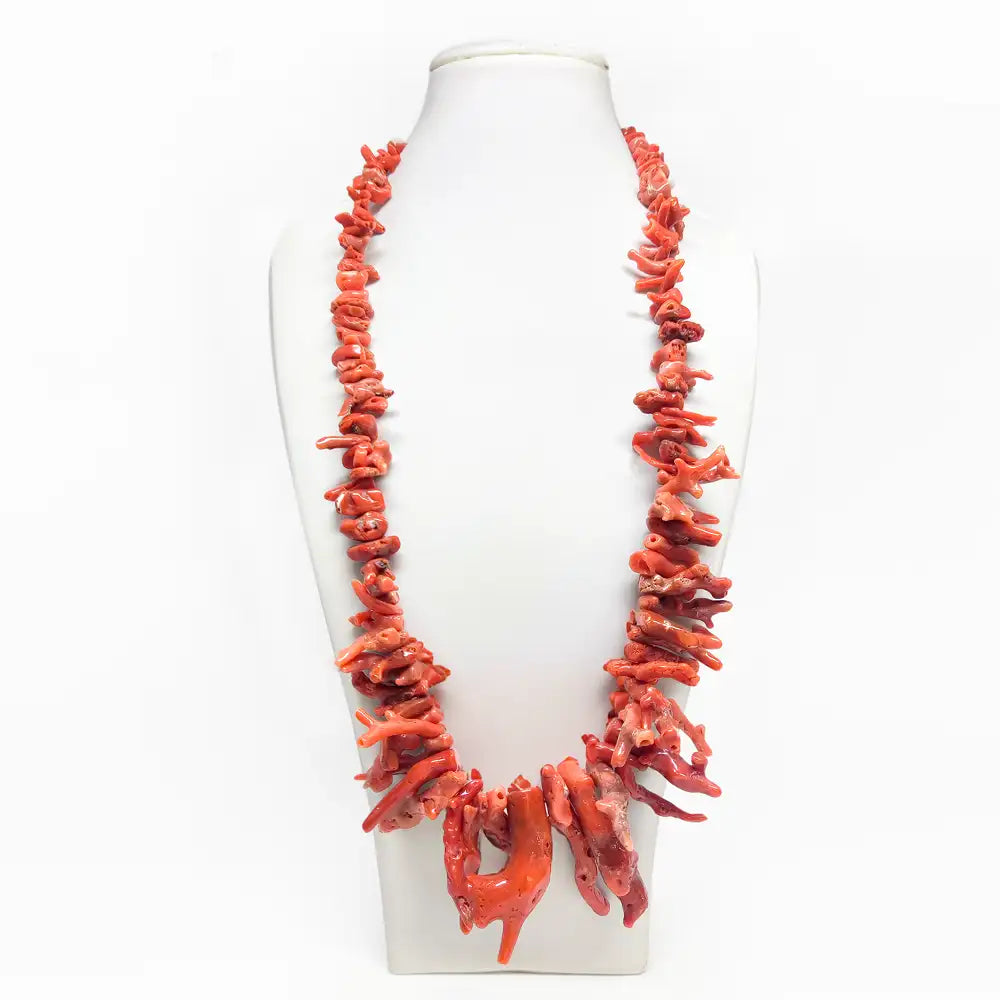 Collana Frange Corallo Rosso