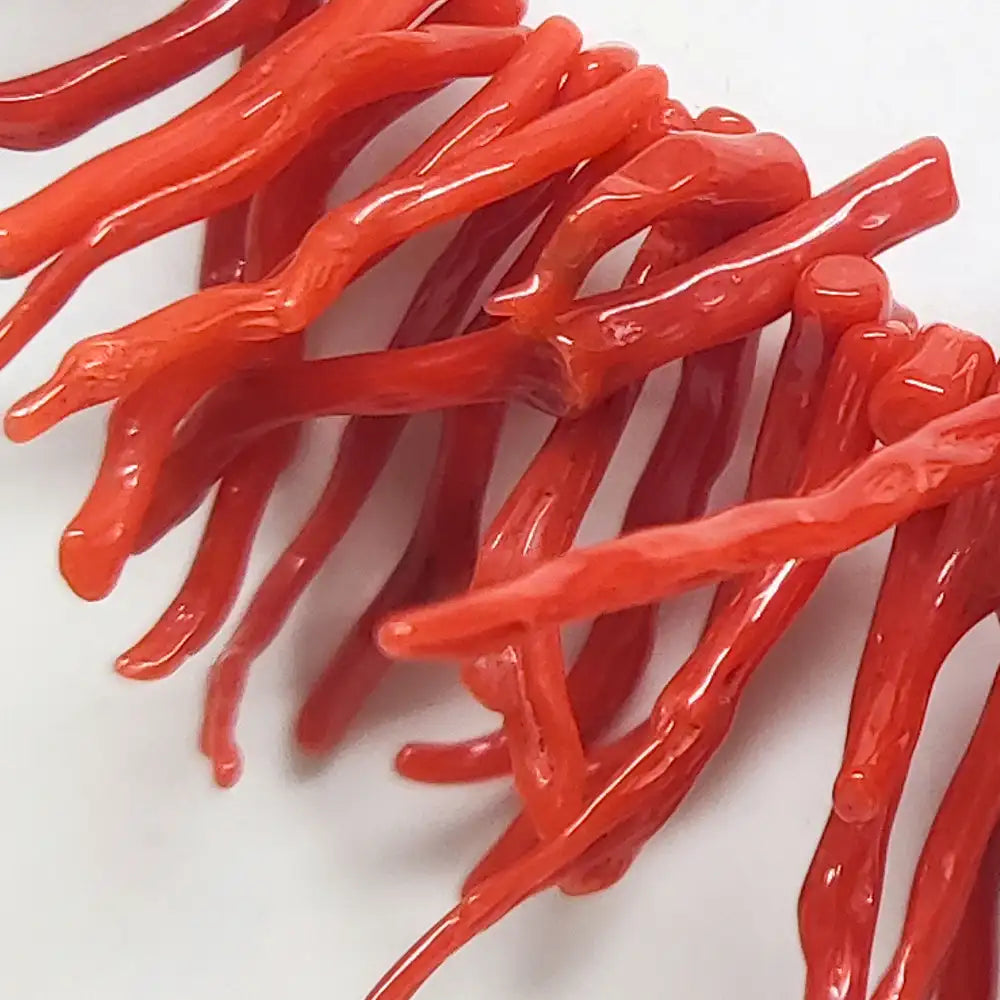 Red Coral Fringes Necklace