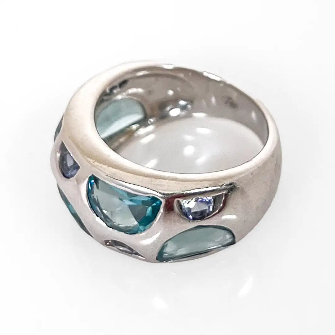 Silver Ring with Aquamarine