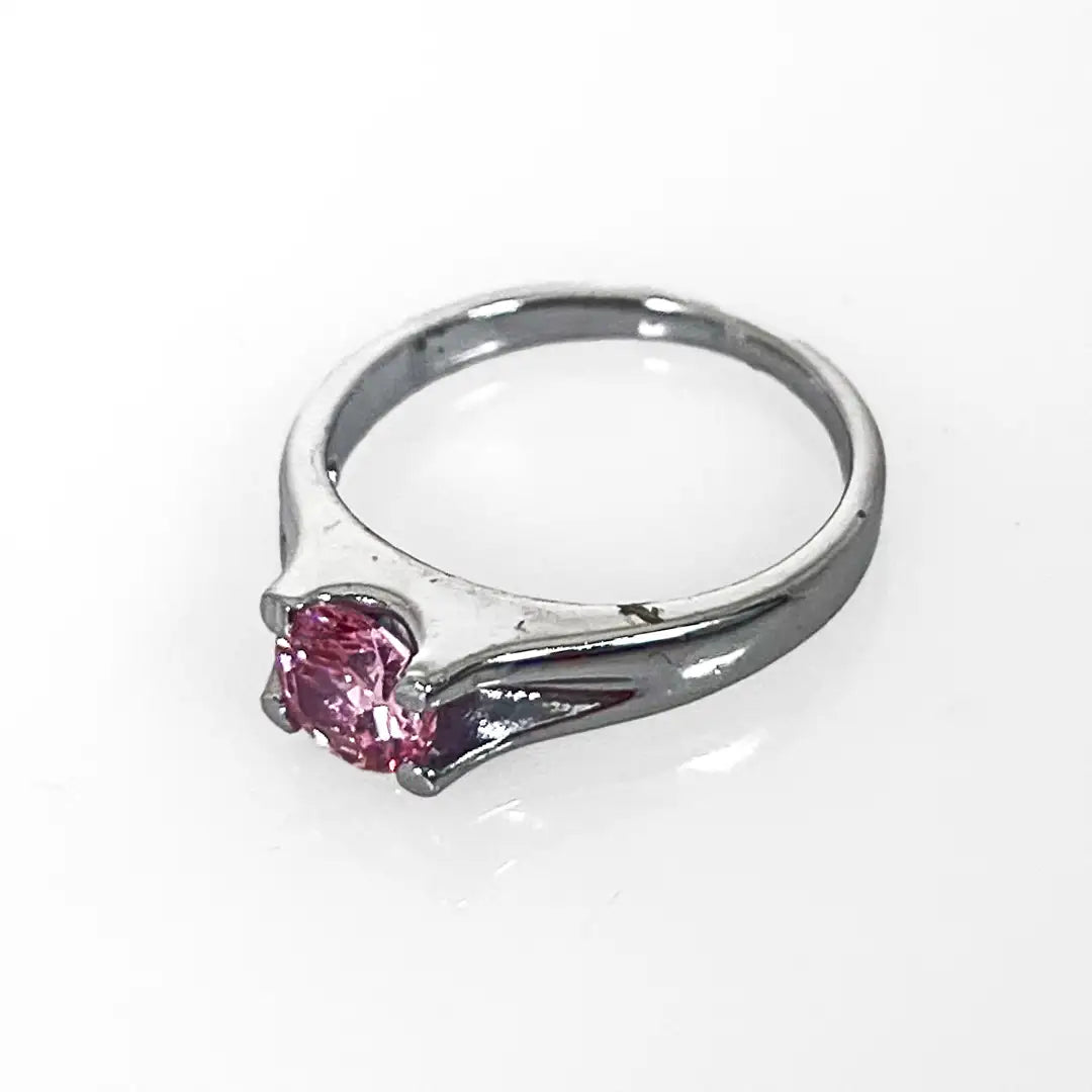 Solitaire Model Silver and Zircon Ring