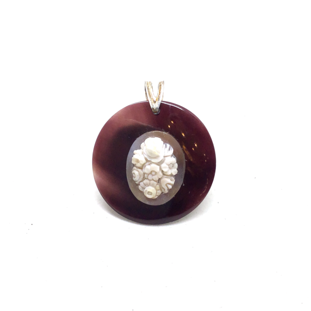 Onyx and cameo pendant