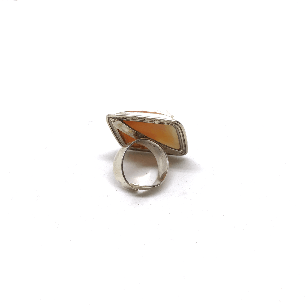 Anello Cammeo Artistico Incisione Fiori