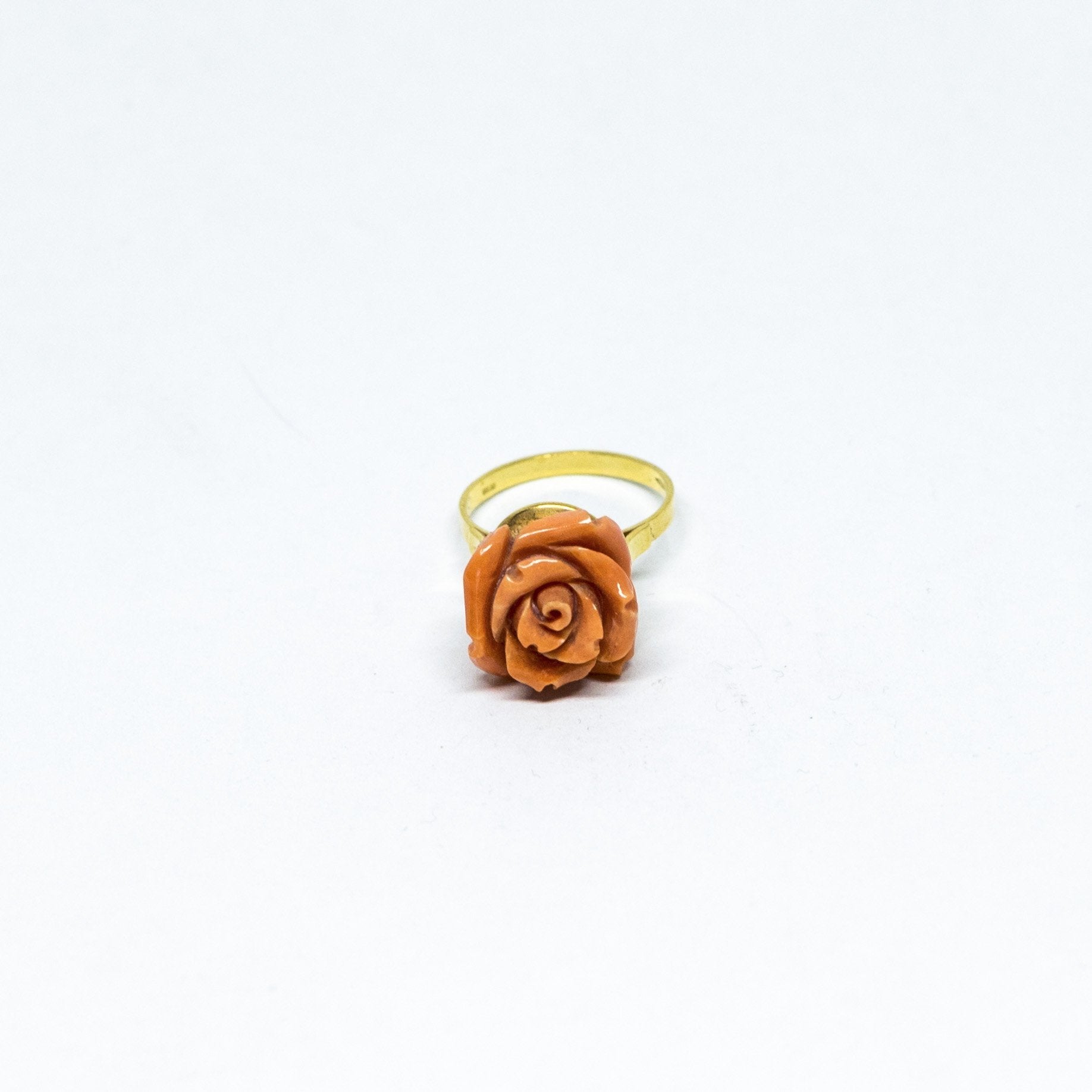 Anello Corallo Arancione Rosa