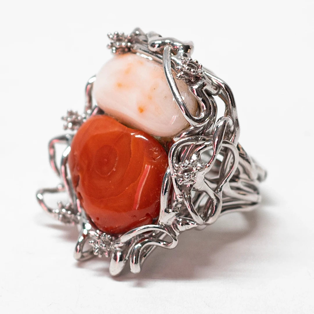 il-piccolo-museo-del-cammeo-Anello-Corallo-Bicolore